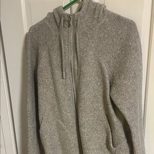 Women’s Gray Zip-Up Sweater
